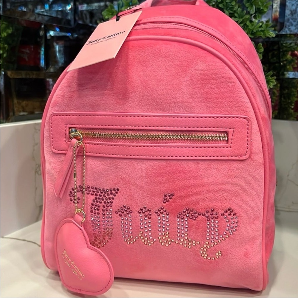 Juicy couture pink velour backpack